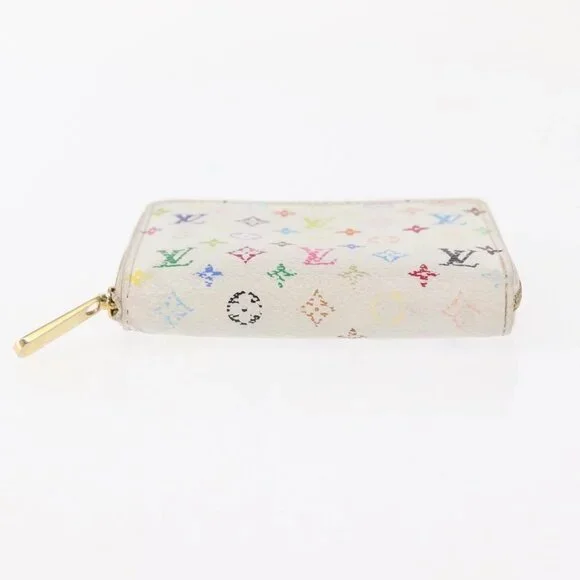 LOUIS VUITTON Zippy Coin Purse Multicles 4 Coin Purse 2 Set White Auth am9908